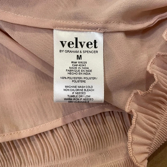 Velvet by Graham & Spencer Anthropologie Ruffle Lace Blouse Size Medium - Picture 10 of 11